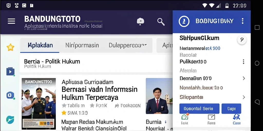 Antarmuka aplikasi BANDUNGTOTO yang informatif dan menarik