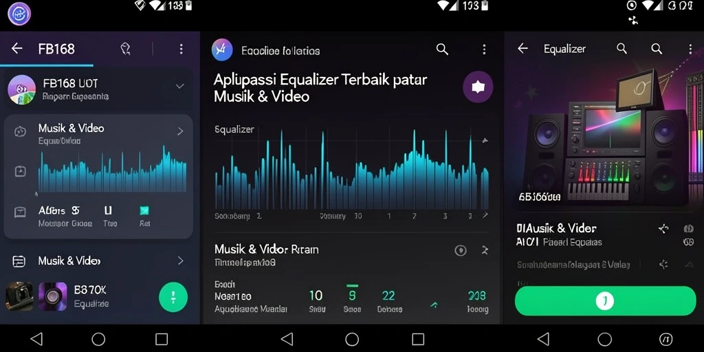 Antarmuka FB168 yang memudahkan pengaturan Equalizer.
