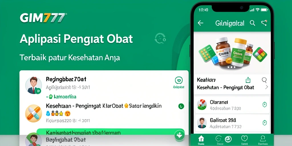 Antarmuka GIM777 untuk pengingat obat yang praktis dan informatif.