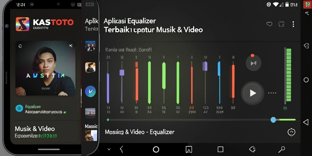 Antarmuka KASTOTO dengan pengaturan Equalizer yang mudah diakses.