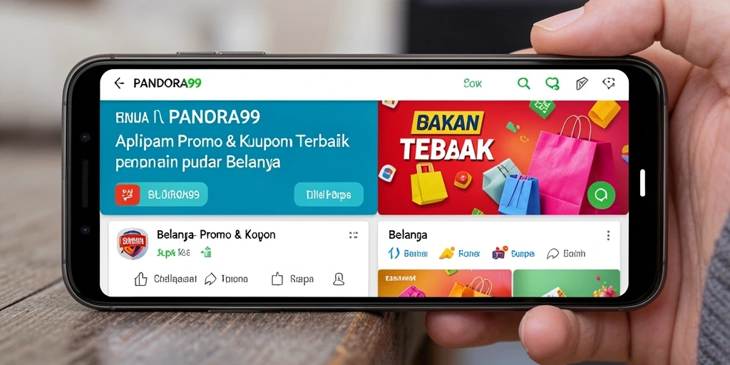 Antarmuka pengguna PANDORA99 untuk mencari promo dan kupon.