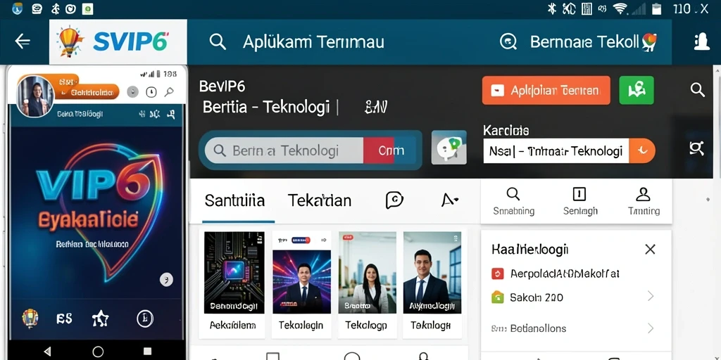 Tampilan antarmuka aplikasi SVIP6 yang modern dan menarik.
