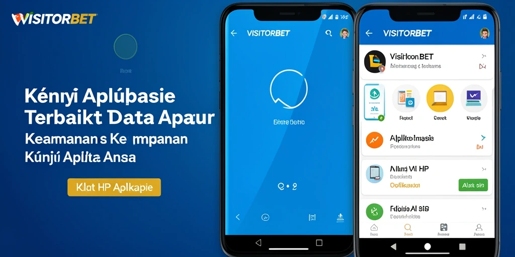 Tampilan antarmuka utama aplikasi VISITORBET dengan fitur kunci aplikasi.