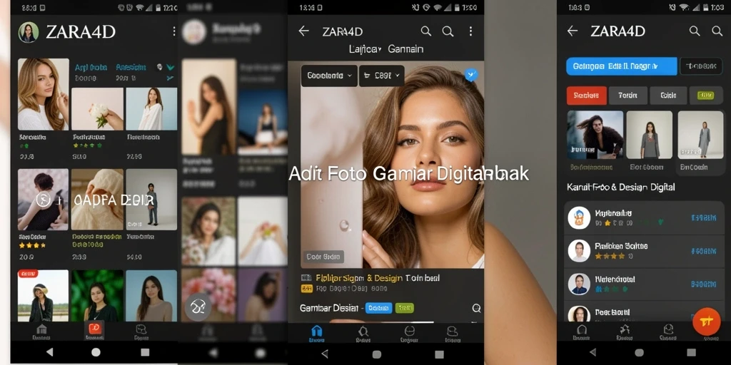 Antarmuka ZARA4D dengan fitur pengeditan gambar digital yang memukau.
